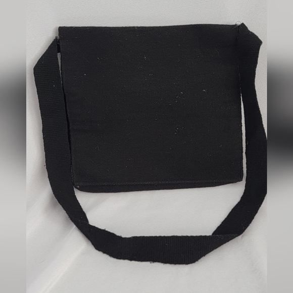 Alma Soul Black Floral Embroidered & Wool Crossbody Bag - Picture 9 of 11